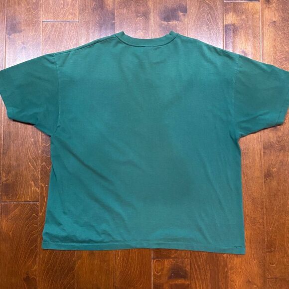Hanes Vintage 90s Zannes Uniforms Hunter Green Basic T-Shirt Men's XXL - Picture 4 of 8